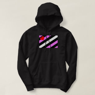 Läderflicka Pride Flagga Hoodie
