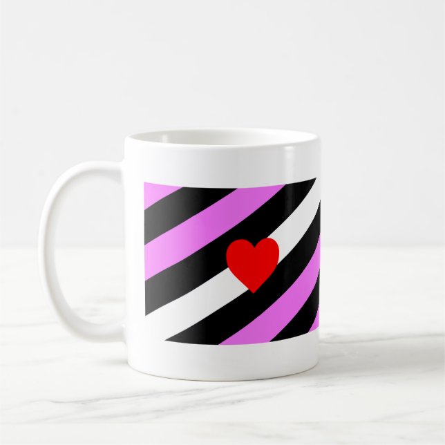 Läderflicka Pride Flagga Kaffemugg (Vänster)