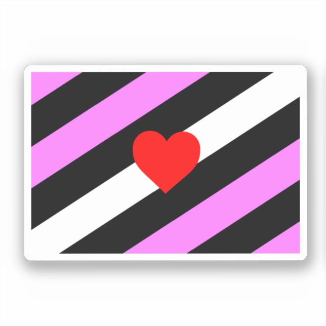 Läderflicka Pride Flagga Klistermärken (Framsida)