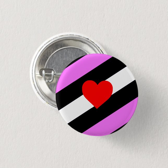 Läderflicka Pride Flagga Knapp (Framsida & baksida)