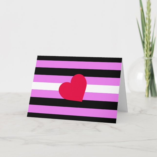 Läderflicka Pride Flagga Kort (Framsida)