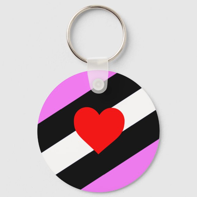 Läderflicka Pride Flagga Nyckelring (Framsida)