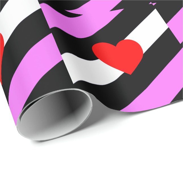 Läderflicka Pride Flagga Presentpapper (Rullad Hörn)