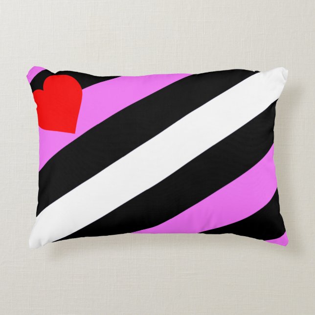 Läderflicka Pride Flagga Prydnadskudde (Framsidan)