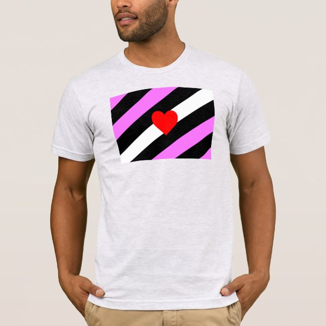 Läderflicka Pride Flagga T Shirt (Framsida)
