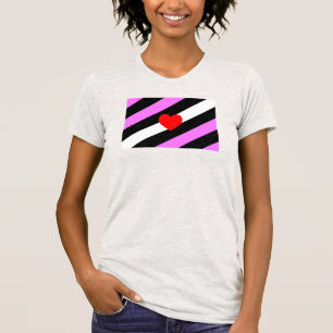 Läderflicka Pride Flagga T Shirt