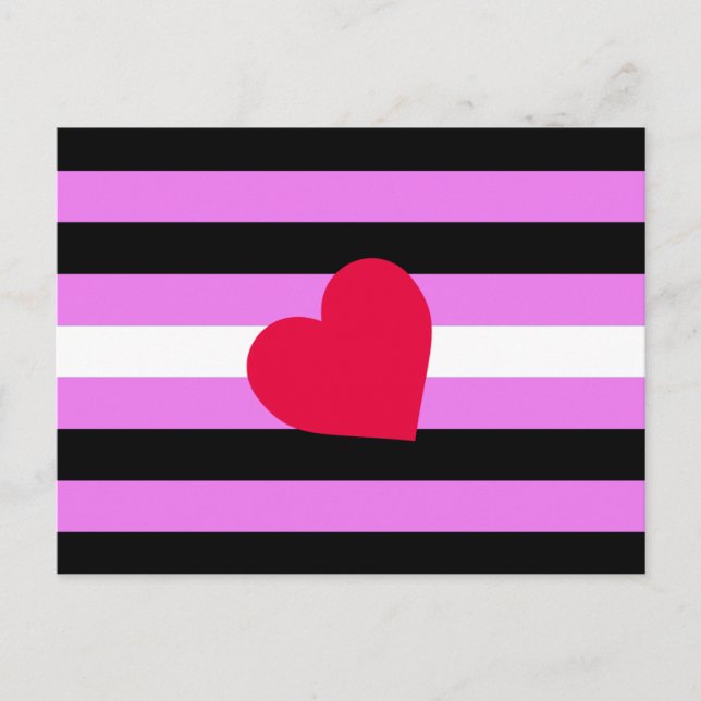 Läderflicka Pride Flagga Vykort (Framsida)
