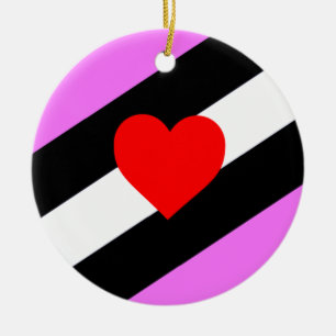 Läderflicka Prideflagga Julgransprydnad Keramik