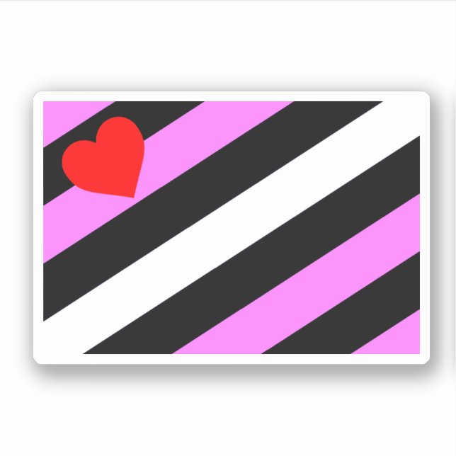 Läderflicka Prideflagga Klistermärken (Framsida)