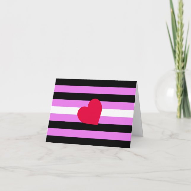 Läderflicka Prideflagga Kort (Framsida)