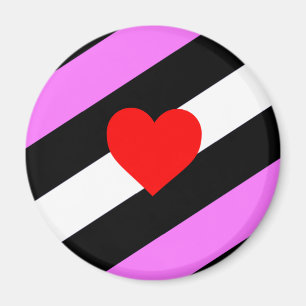 Läderflicka Prideflagga Magnet
