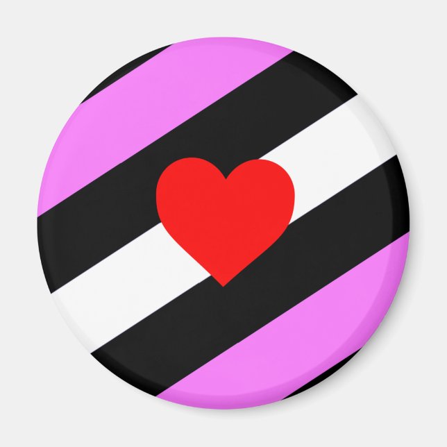 Läderflicka Prideflagga Magnet (Framsidan)