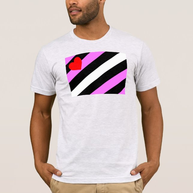 Läderflicka Prideflagga T Shirt (Framsida)