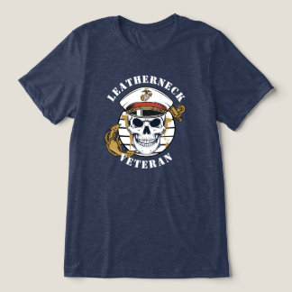 Läderhalsveteran Taktiskt Dödskalleemblem T Shirt