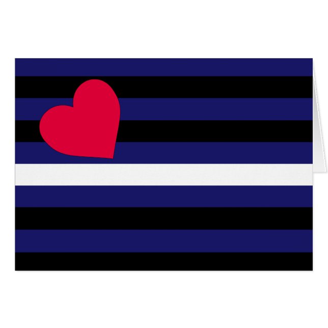 LäderLatex och BDSM-prideflagga Hälsningskort (Framsidan Horizontal)