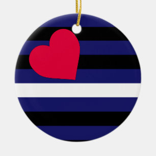 LäderLatex och BDSM-prideflagga Julgransprydnad Keramik