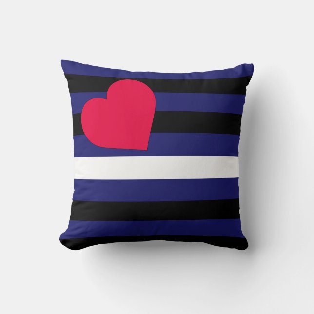 LäderLatex och BDSM-prideflagga Kudde (Framsida)