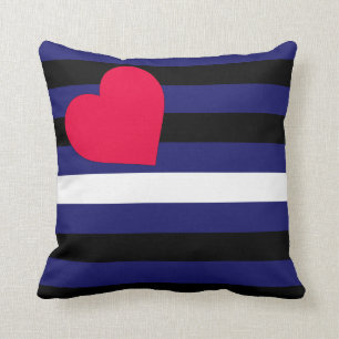 LäderLatex och BDSM-prideflagga Kudde