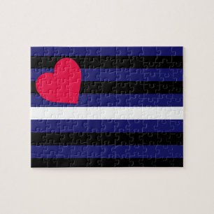 LäderLatex och BDSM-prideflagga Pussel