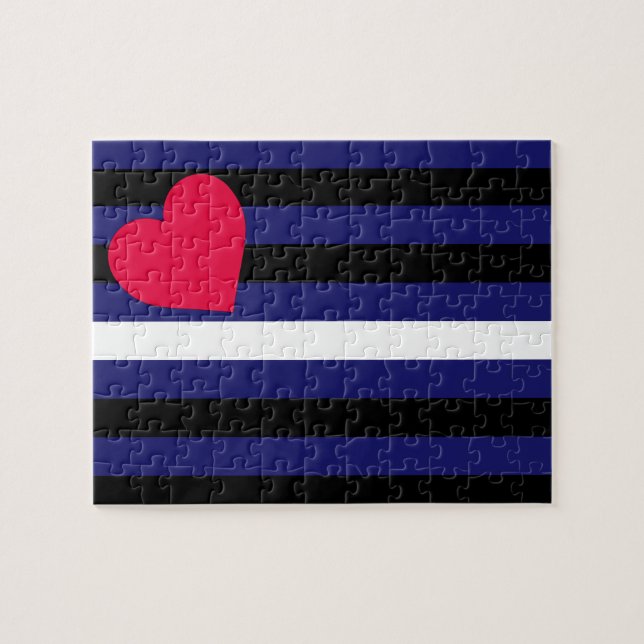 LäderLatex och BDSM-prideflagga Pussel (Horisontell)