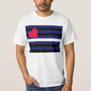 LäderLatex och BDSM-prideflagga Tee