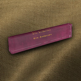 Läderlook Maroon Anpassningsbar