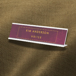 Läderlook Maroon Anpassningsbar