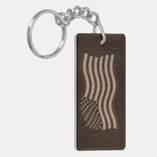 Läderlook USA Flagga Mörk