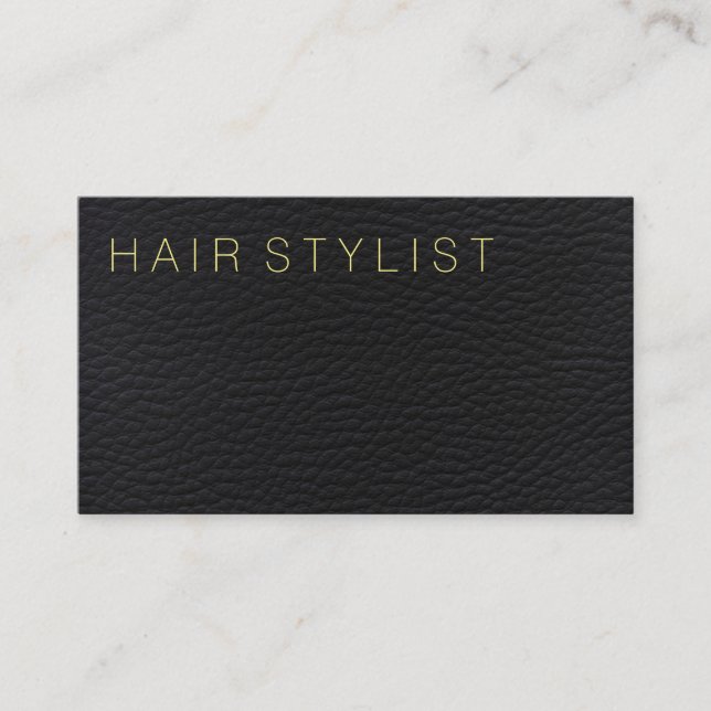 Lädermodern typ visitkort (Framsida)