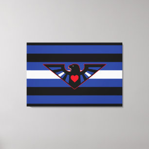 Läderörn Stolthetsflagga Canvastryck
