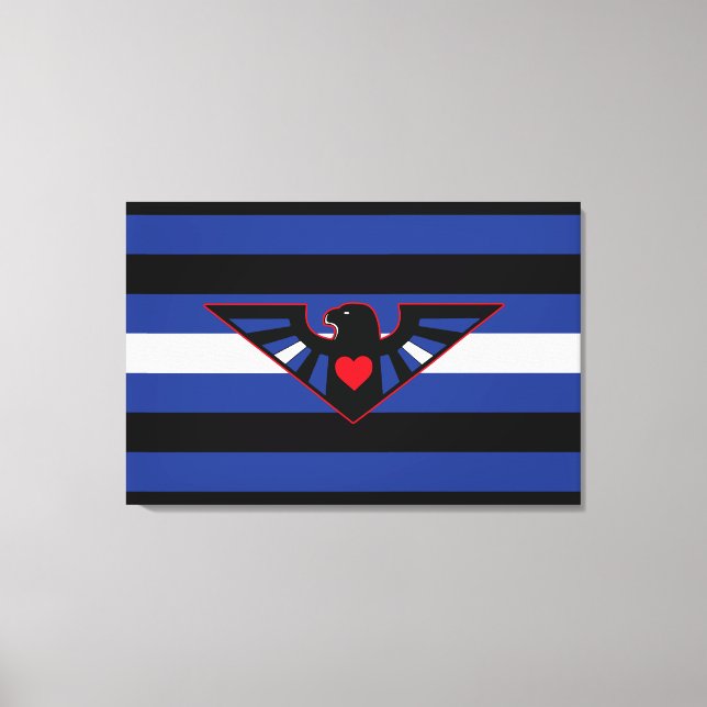 Läderörn Stolthetsflagga Canvastryck (Framsida)
