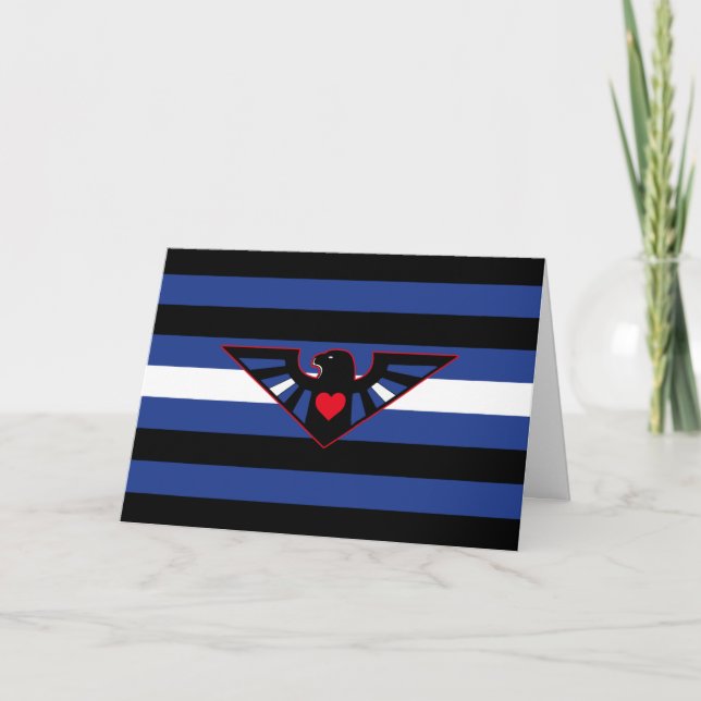 Läderörn Stolthetsflagga Helgkort (Framsida)