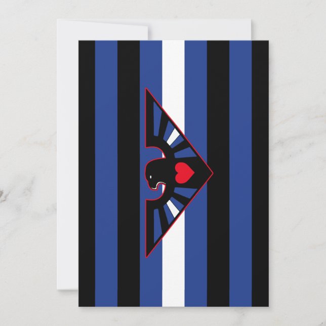 Läderörn Stolthetsflagga Julkort (Framsida)