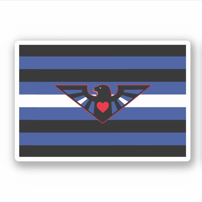 Läderörn Stolthetsflagga Klistermärken (Framsida)