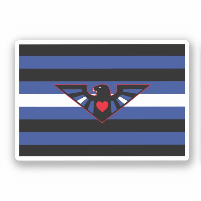 Läderörn Stolthetsflagga Klistermärken (Framsida)