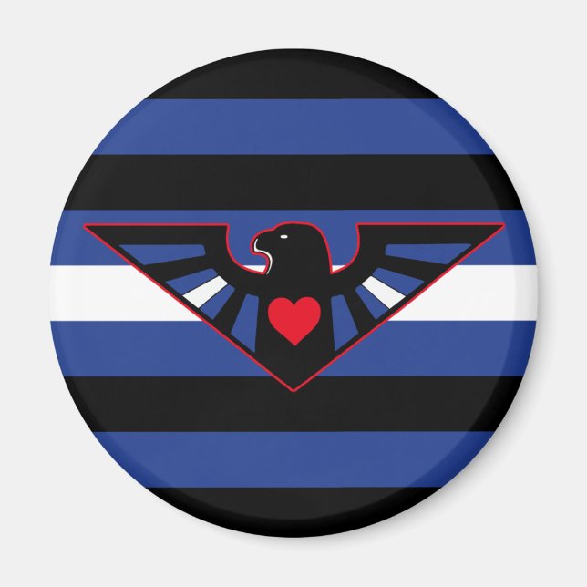 Läderörn Stolthetsflagga Magnet (Framsidan)
