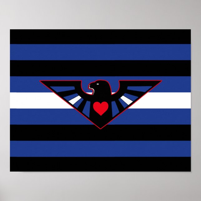 Läderörn Stolthetsflagga Poster (Framsidan)