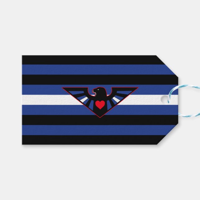 Läderörn Stolthetsflagga Presentetikett (Framsidan (Horisontell))
