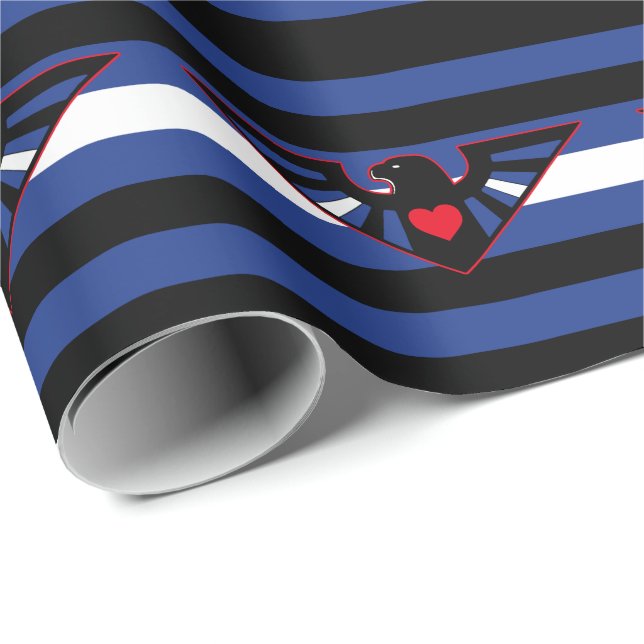 Läderörn Stolthetsflagga Presentpapper (Rullad Hörn)