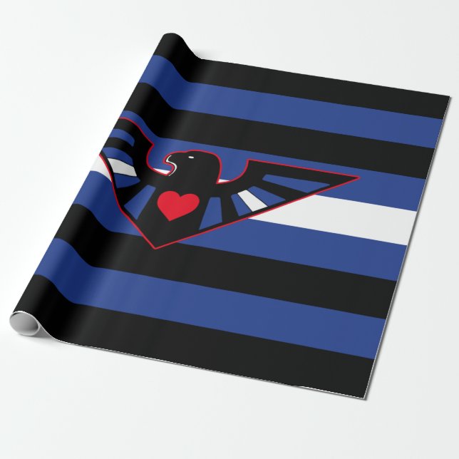 Läderörn Stolthetsflagga Presentpapper (Utrullad)