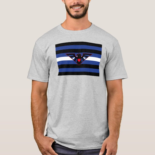 Läderörn Stolthetsflagga T Shirt (Framsida)