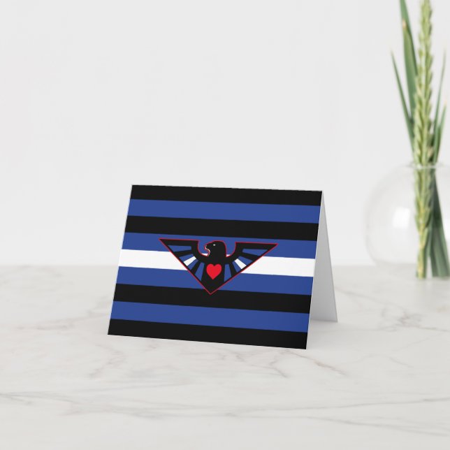 Läderörn Stolthetsflagga Tack Kort (Framsida)