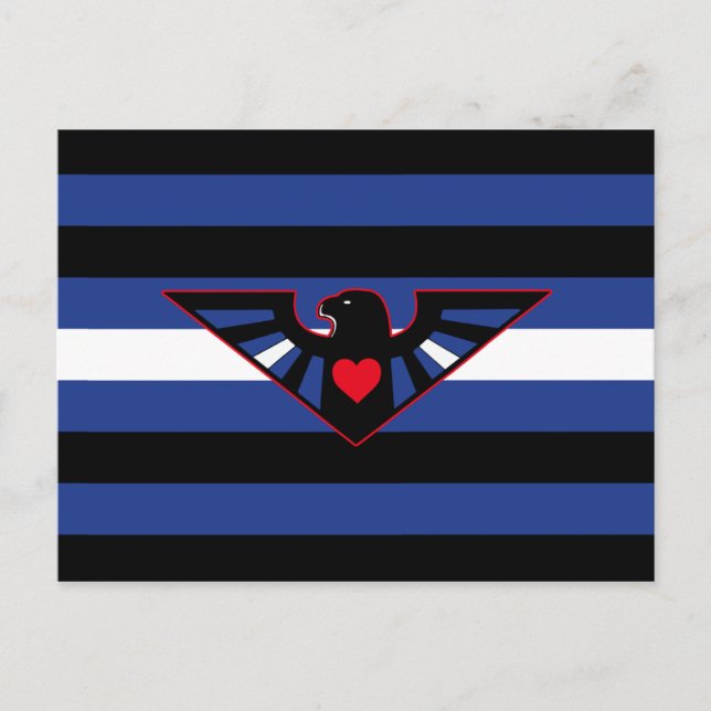 Läderörn Stolthetsflagga Vykort (Framsida)