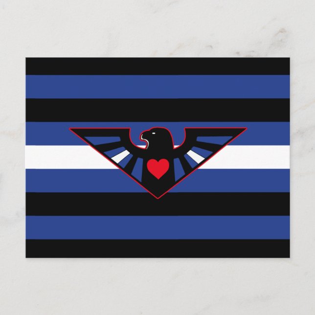 Läderörn Stolthetsflagga Vykort (Framsida)