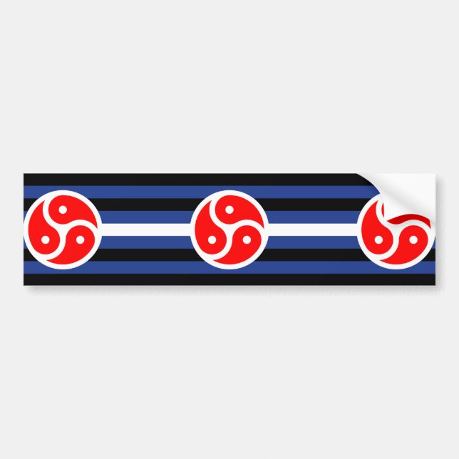 Läderövning Pride Flagga Bildekal (Framsidan)