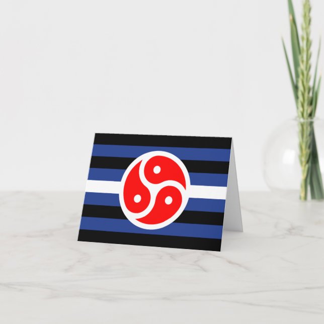 Läderövning Pride Flagga Kort (Framsida)