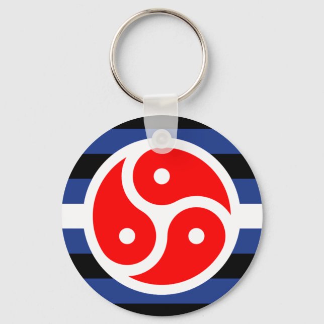 Läderövning Pride Flagga Nyckelring (Framsida)