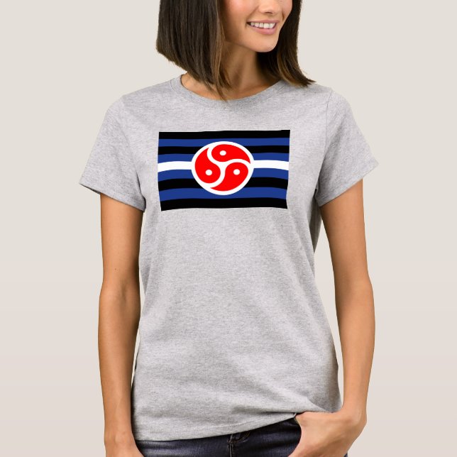 Läderövning Pride Flagga T Shirt (Framsida)