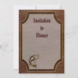 Läderseende fisk inbjudningar