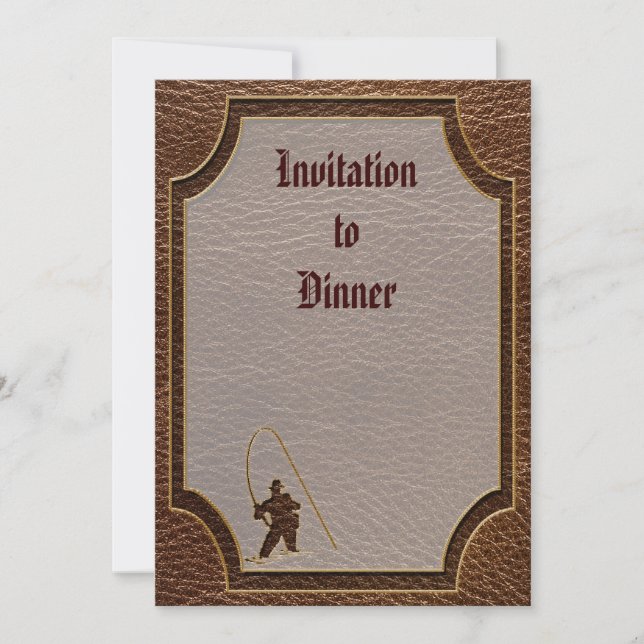 Läderstilsfiskare Inbjudningar (Framsida)